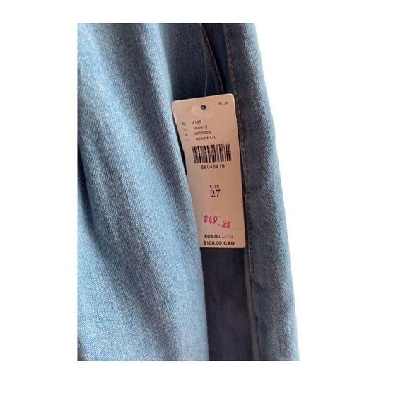 Anthropology, Pilcro and the Leatherpress NWT Mina, drapery, chambray Culotte S/ - Picture 4 of 6